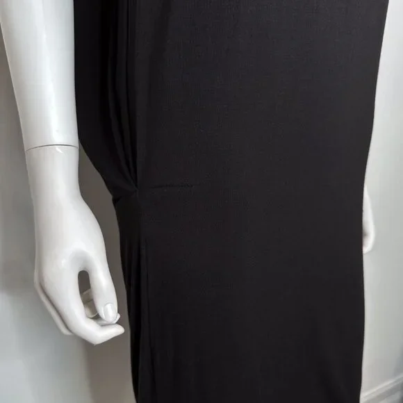 Halston Heritage Sleeveless Casual Tank Midi Dress in Black Women's Size M - Picture 8 of 14
